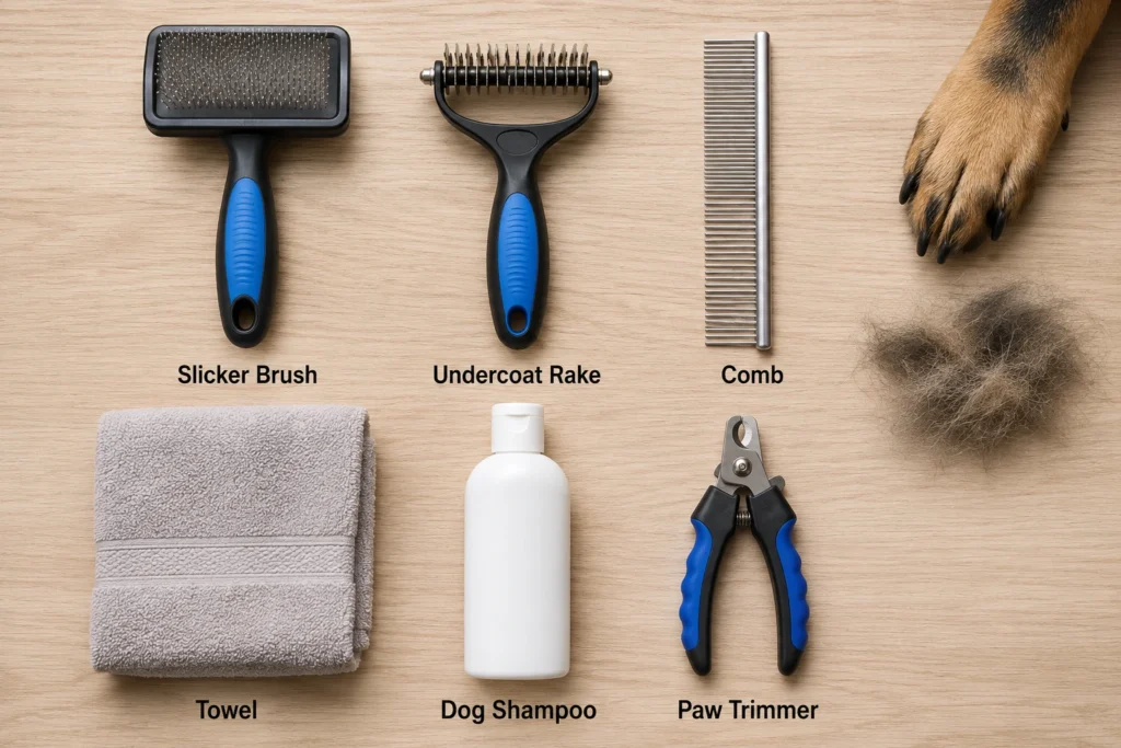Can You Shave a German Shepherd? What Owners Should Know Before Using Clippers Safe grooming tools for German Shepherd double coat care
