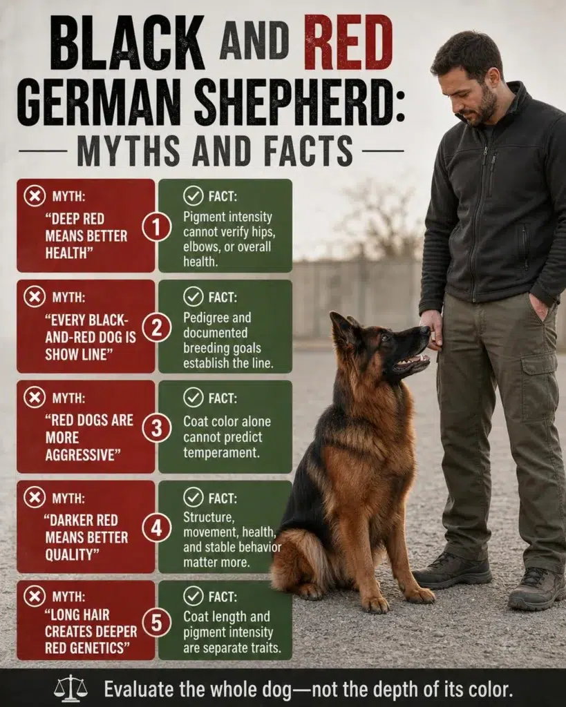 Black and Red German Shepherd: Color, Genetics, Temperament, and Care Myths and facts about black-and-red German Shepherd color, temperament, health, and bloodline