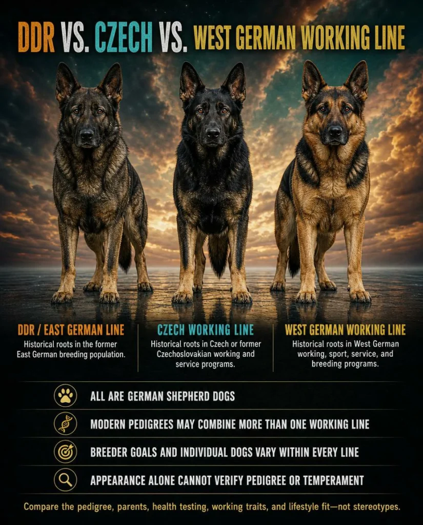 DDR German Shepherd: History, Traits, Temperament, and Buyer Guide DDR, Czech, and West German working-line German Shepherd comparison